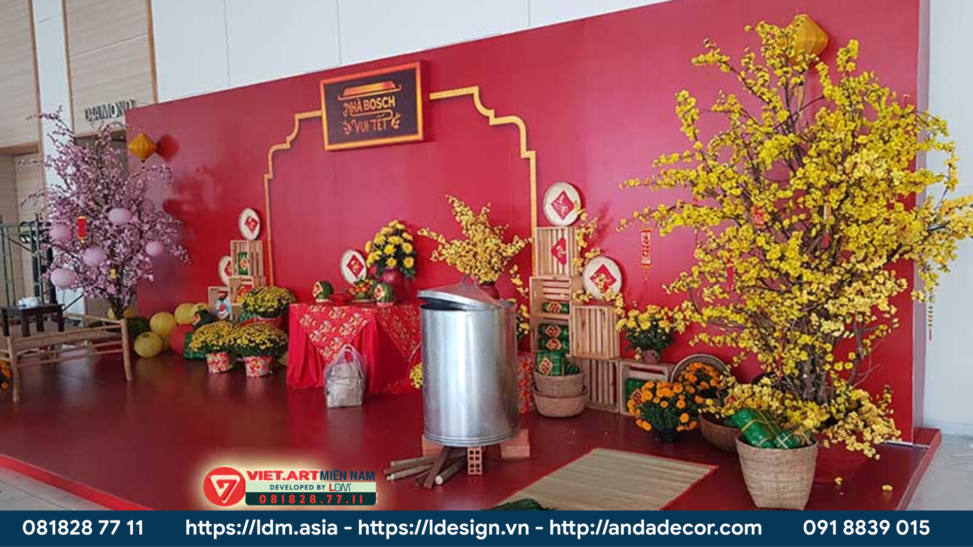 Thiết kế thi công trang trí tiểu cảnh tết TPHCM