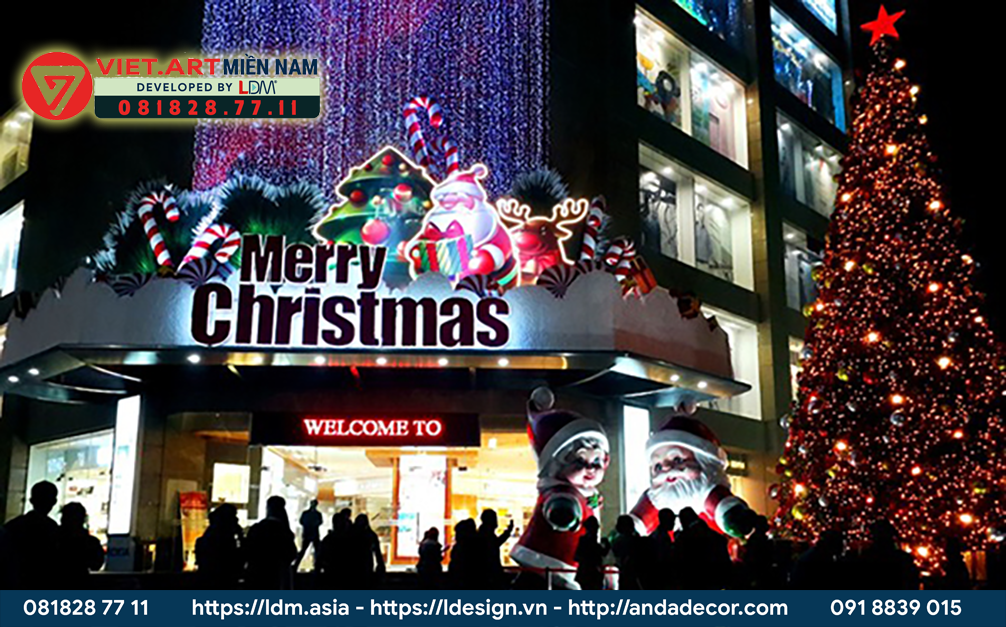 Dịch vụ thiết kế và thi công trang trí noel tại TPHCM